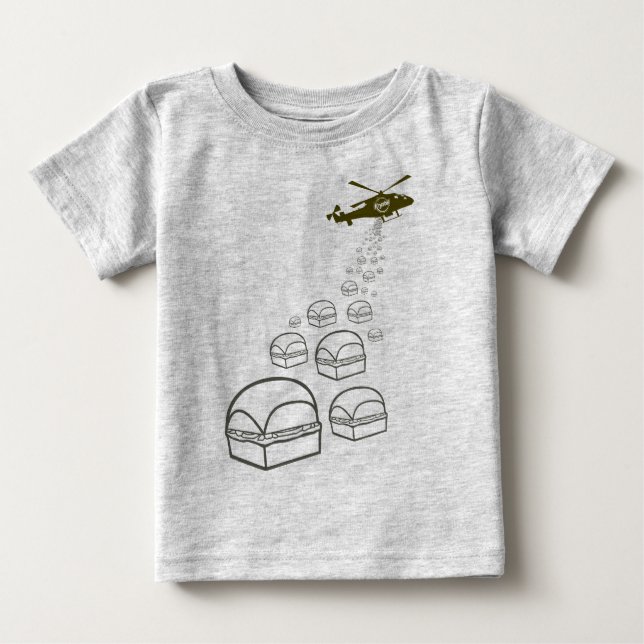 Camiseta Para Bebê Helicóptero de Krystal (Frente)