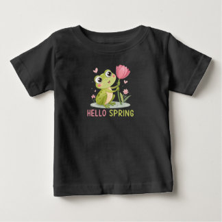 Camiseta Para Bebê Hello Spring Frog, Nature Lover