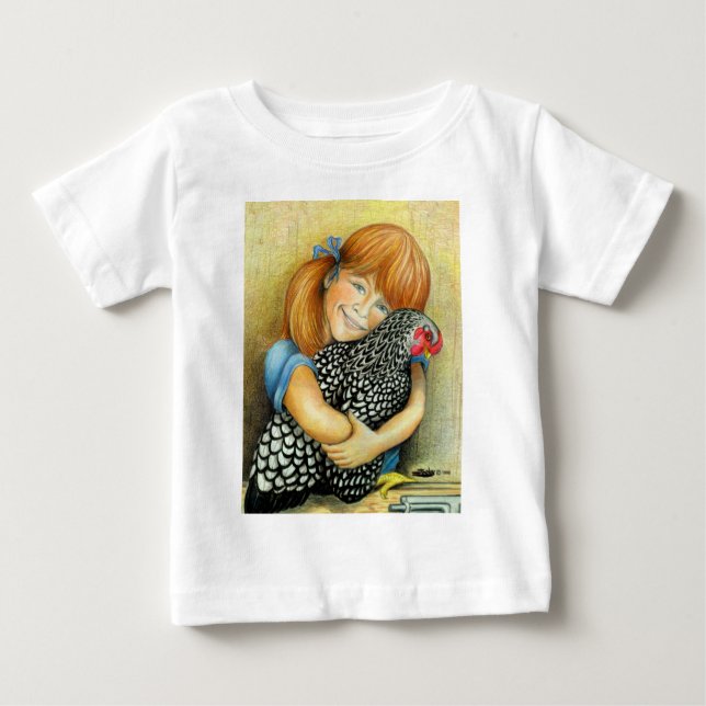 Camiseta Para Bebê Hen Hugger (Frente)