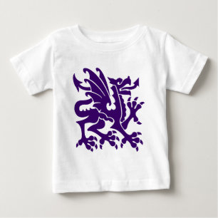 Camiseta Para Bebê Heraldic Dragon 01 - Deep Purple
