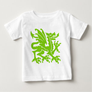 Camiseta Para Bebê Heraldic Dragon 01 - Verde marciano