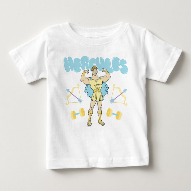 Camiseta Para Bebê Hercules Arrows and Dumbbells Flex Baby T-Shirt (Frente)