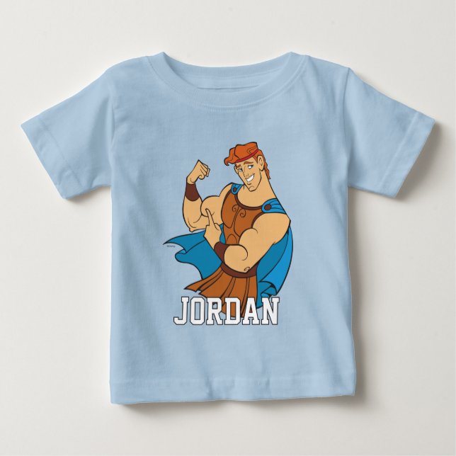 Camiseta Para Bebê Hercules Bicep Flex Baby T-Shirt (Frente)