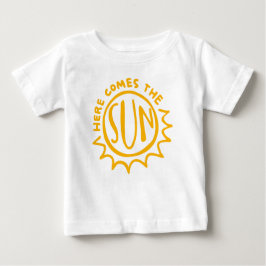 Camiseta Para Bebê Here comes the sun