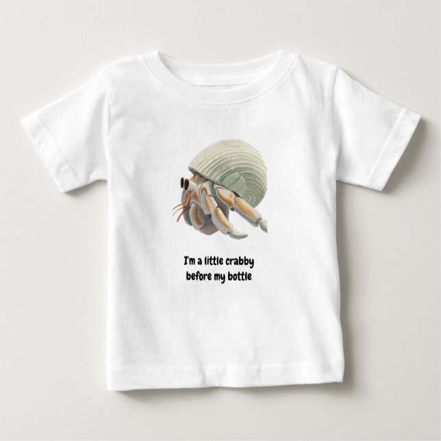 Camiseta Para Bebê Hermit Crab Bodysuite e um pedaço (Frente)