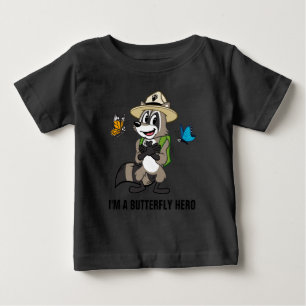 Camiseta Para Bebê Herói da borboleta do rick   da guarda florestal 