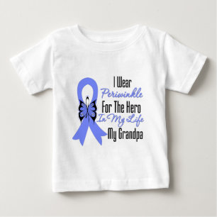 Camiseta Para Bebê Herói esofágico da fita do cancer meu vovô