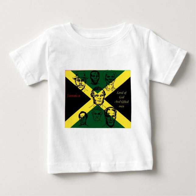 Camiseta Para Bebê herói nacional jamaica (Frente)