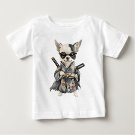 Camiseta Para Bebê Heróis Chihuahua – DESENHO À MÃO em Aquarela 