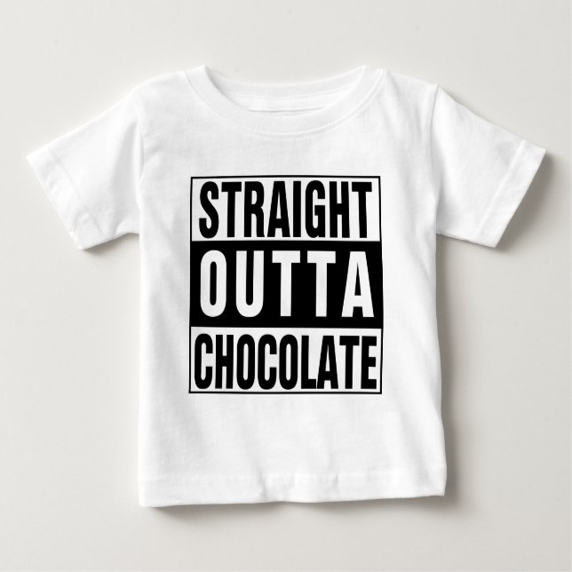 Camiseta Para Bebê Hetero fora de chocolate (Frente)