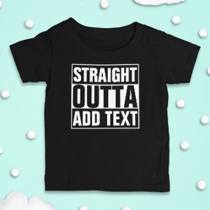 Camiseta Para Bebê HETERO OUTTA - adicione seu texto aqui/crie o seu 