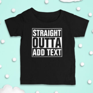 Camiseta Para Bebê HETERO OUTTA - adicione seu texto aqui/crie o seu