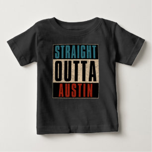 Camiseta Para Bebê Hetero Outta Austin Texas TX EUA