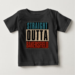 Camiseta Para Bebê Hetero Outta Bakersfield Califórnia CA