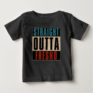 Camiseta Para Bebê Hetero Outta Fresno California CA