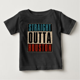 Camiseta Para Bebê Hetero Outta Houston Texas TX EUA