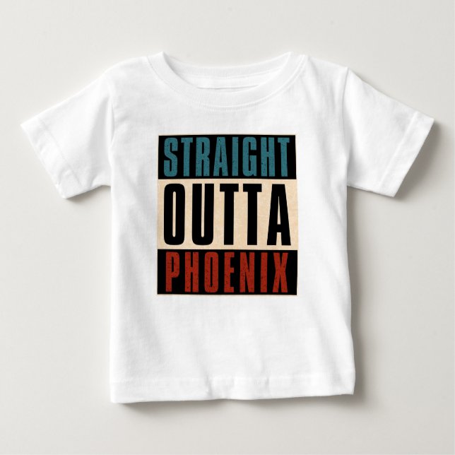 Camiseta Para Bebê Hetero Outta Phoenix Arizona AZ EUA (Frente)