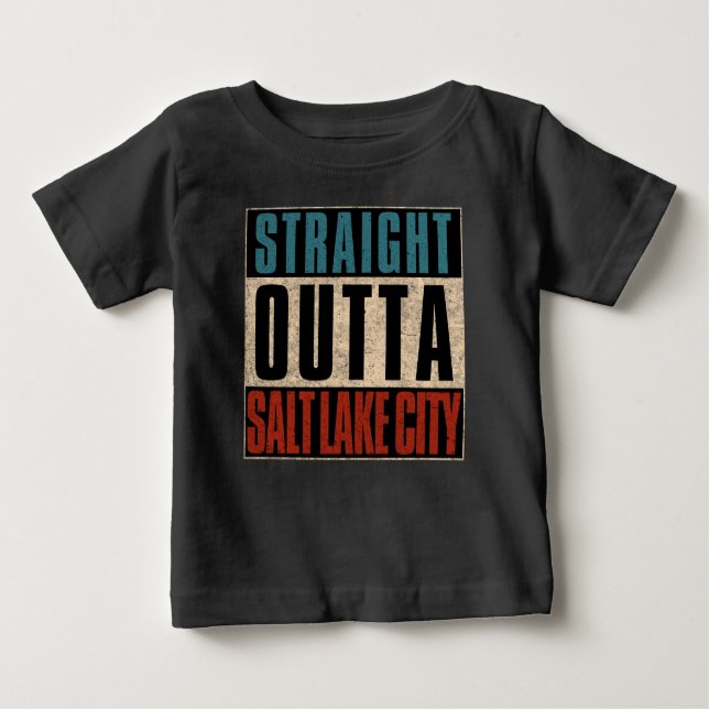 Camiseta Para Bebê Hetero Outta Salt Lake City Utah UT (Frente)