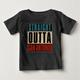 Camiseta Para Bebê Hetero Outta San Antonio Texas TX EUA