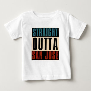 Camiseta Para Bebê Hetero Outta San Jose California CA EUA