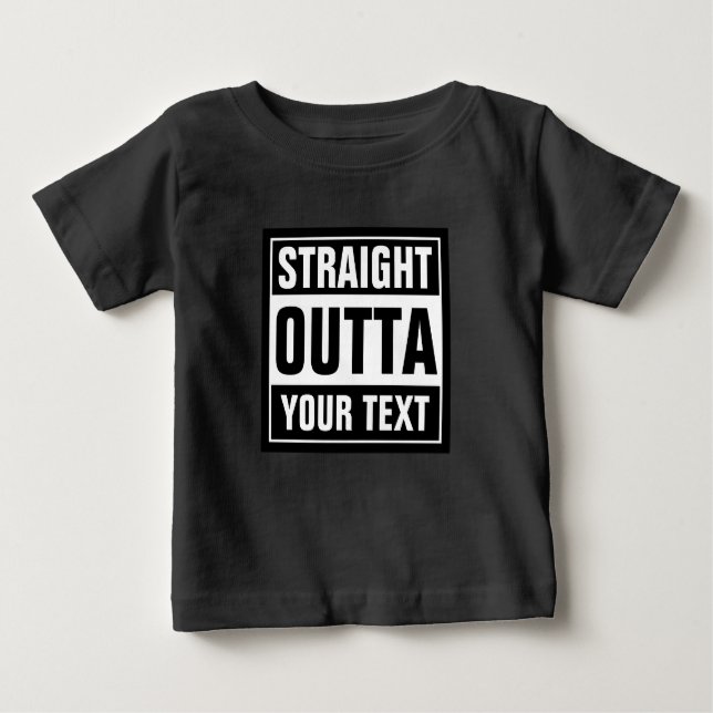 Camiseta Para Bebê Hetero personalizado bonito, roupa de bebê OUTTA t (Frente)