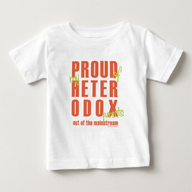 Camiseta Para Bebê heterodoxo orgulhoso (Frente)