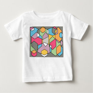 Camiseta Para Bebê Hexagon Bauhaus - Pastéis