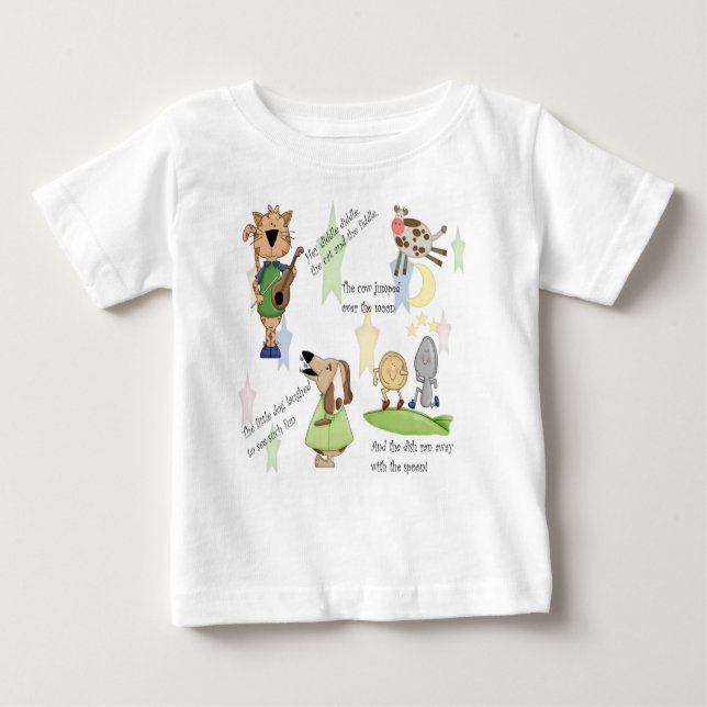 Camiseta Para Bebê Hey Diddle Diddle - o t-shirt infantil (Frente)