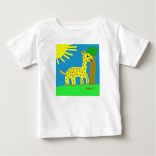 Camiseta Para Bebê HI54ECO Safari Amigos Girard Giraffe Boy