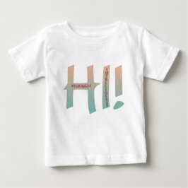 Camiseta Para Bebê hi! Human intelligence