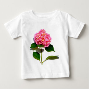 Camiseta Para Bebê Hidrangea Rosa