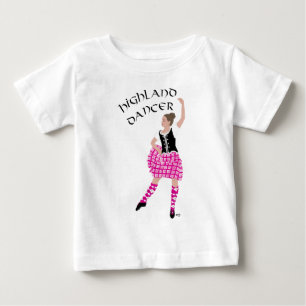 Camiseta Para Bebê Highland Dancer Pink