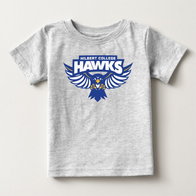 Camiseta Para Bebê Hilbert College Hawks (Frente)