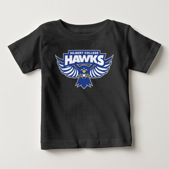 Camiseta Para Bebê Hilbert College Hawks (Frente)