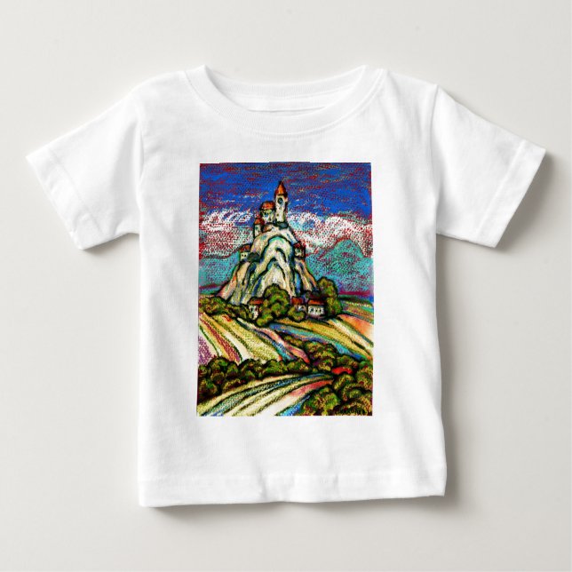 Camiseta Para Bebê Hill Castle Fantasy (Frente)