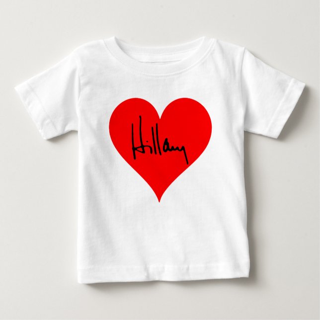 Camiseta Para Bebê "Hillary " (Frente)