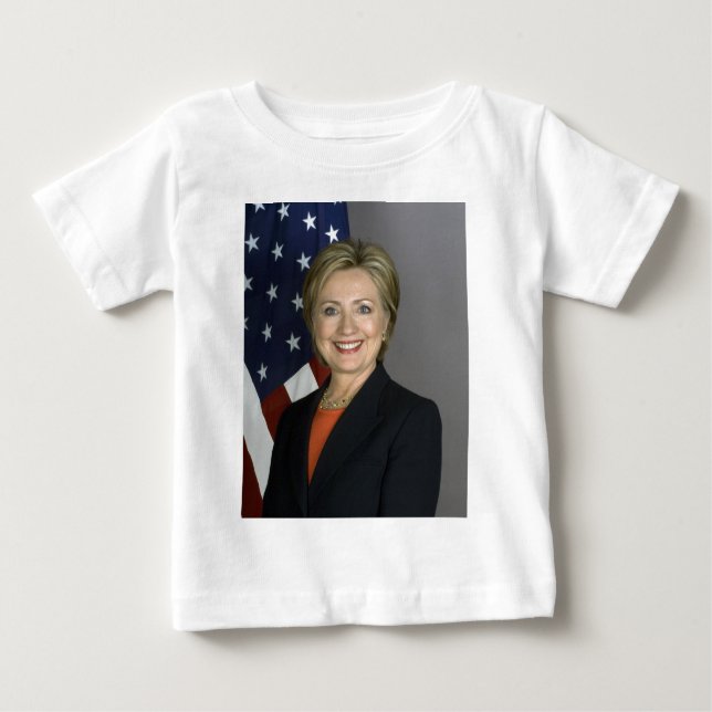 Camiseta Para Bebê Hillary Clinton (Frente)