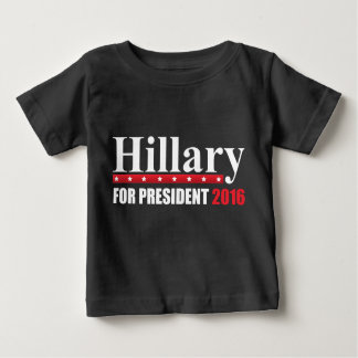 Camiseta Para Bebê Hillary Clinton Para Presidente
