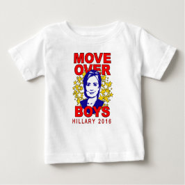 Camiseta Para Bebê Hillary Clinton Se Move Sobre Meninos Toddler Ruff