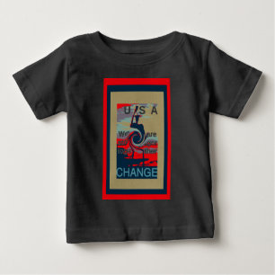 Camiseta Para Bebê Hillary USA somos mais fortes juntos