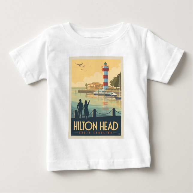 Camiseta Para Bebê Hilton Head | Carolina do Sul (Frente)