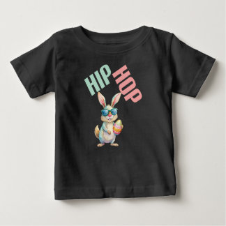 Camiseta Para Bebê Hip Hop Easter Bunny 