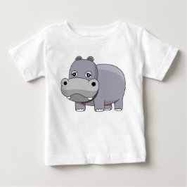 Camiseta Para Bebê Hipopótamo Bebê Fofo