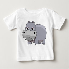 Camiseta Para Bebê Hipopótamo bonito do bebê