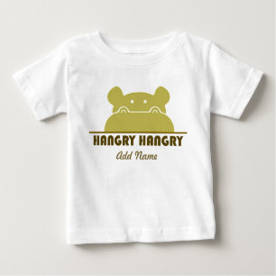 Camiseta Para Bebê Hipopótamo bonito engraçado verde de Hangry com