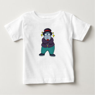 Camiseta Para Bebê Hipopótamo como Noivo com Terno.PNG