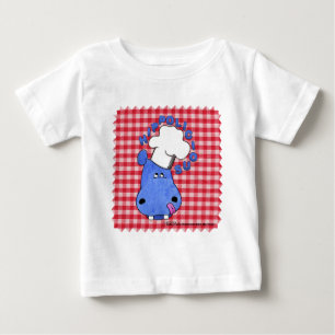Camiseta Para Bebê Hippo Chef Hippolicia