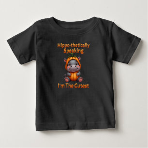 Camiseta Para Bebê Hippo-teticamente falando, eu sou o mais fofo Hall