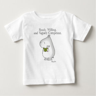 Camiseta Para Bebê Hippo vagamente competente por Sandra Boynton