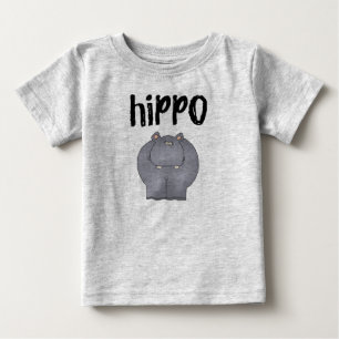 Camiseta Para Bebê Hippopotamus